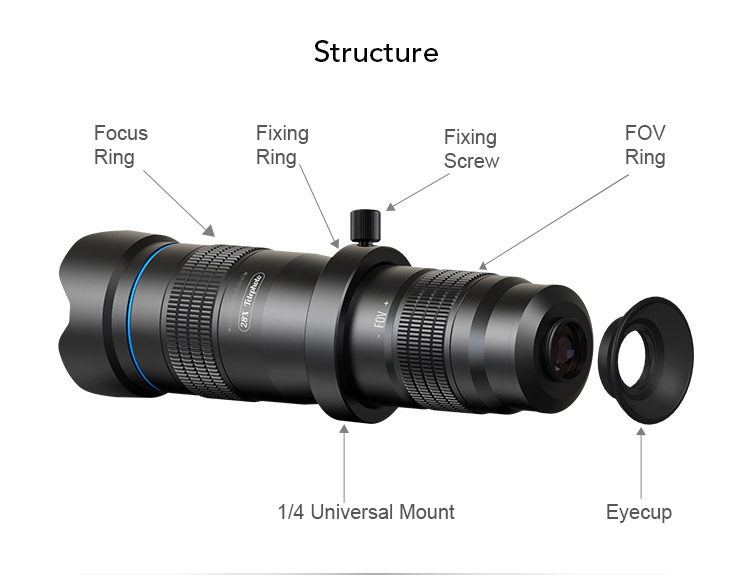 APEXEL APL-JS28X HD 28x Celeotore Cheotoso Telescope Lens Smartithphphphe Smartiphe