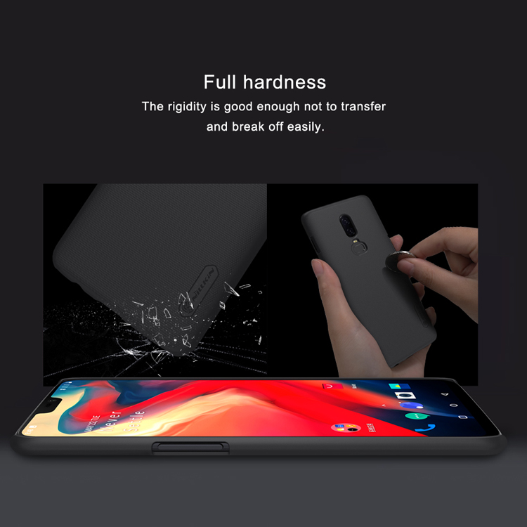 Nillkin Super Frosted Shield Hard PC PC Pour OnePlus 6 - le Noir