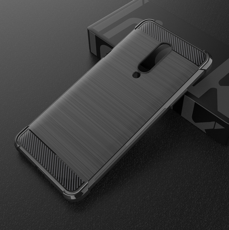 IMAK Vega Airbag Case de Fibra de Carbono TPU Escova Shell Para OnePlus 7 Pro