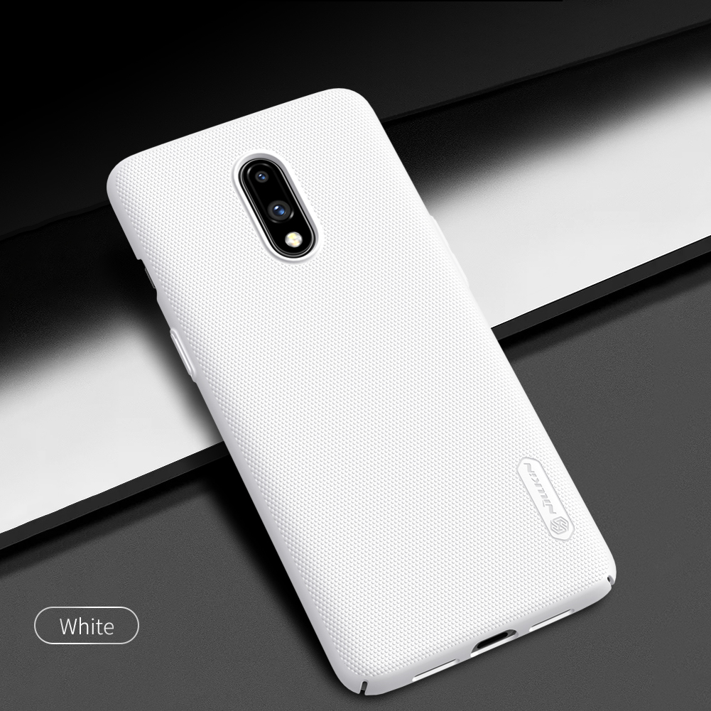 Nillkin Super Frosted Shield Matte PC Cubierta Móvil Para OnePlus 7 - Negro