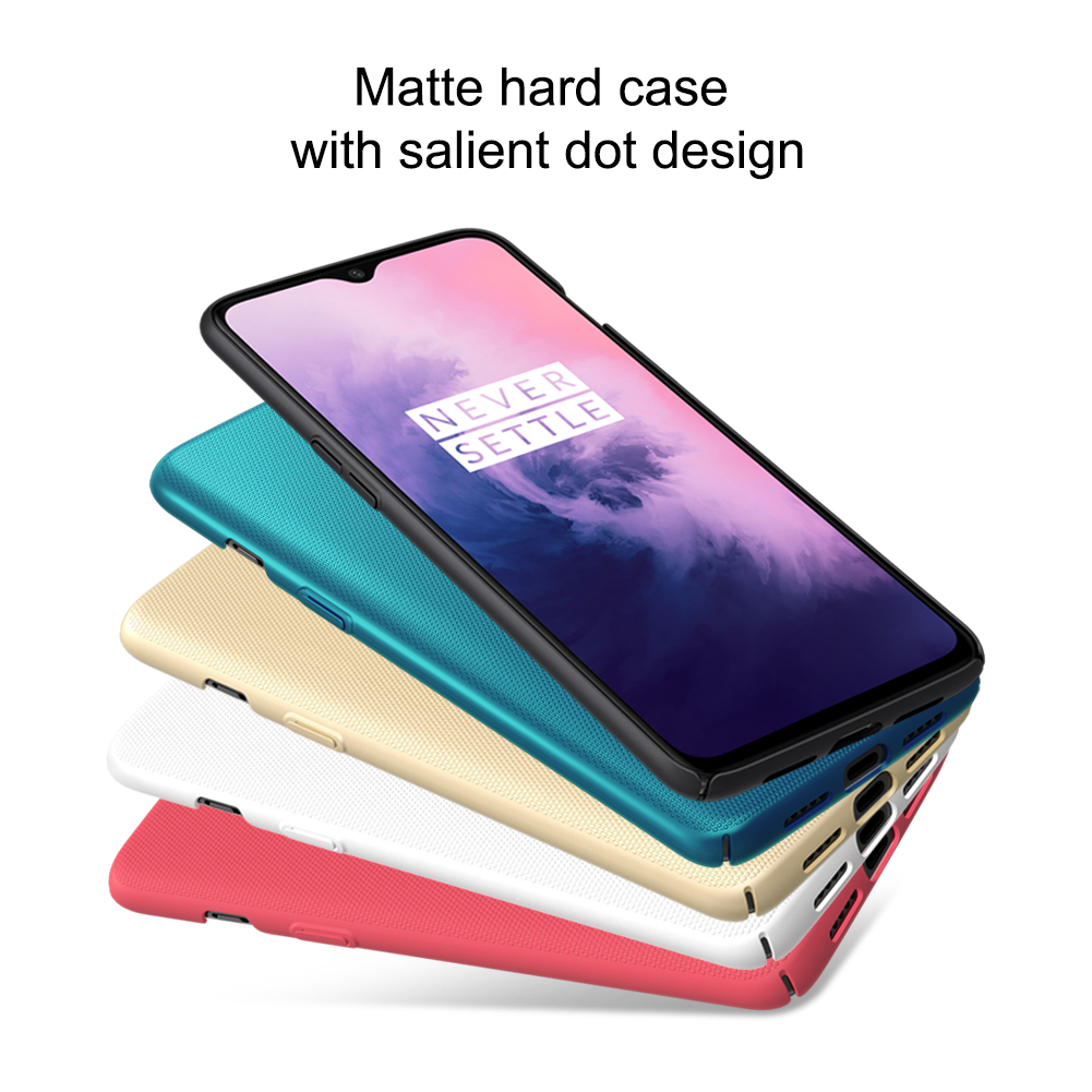 Nillkin Super Frosted Shield Matte PC Mobile Cover Para OnePlus 7 - Preto