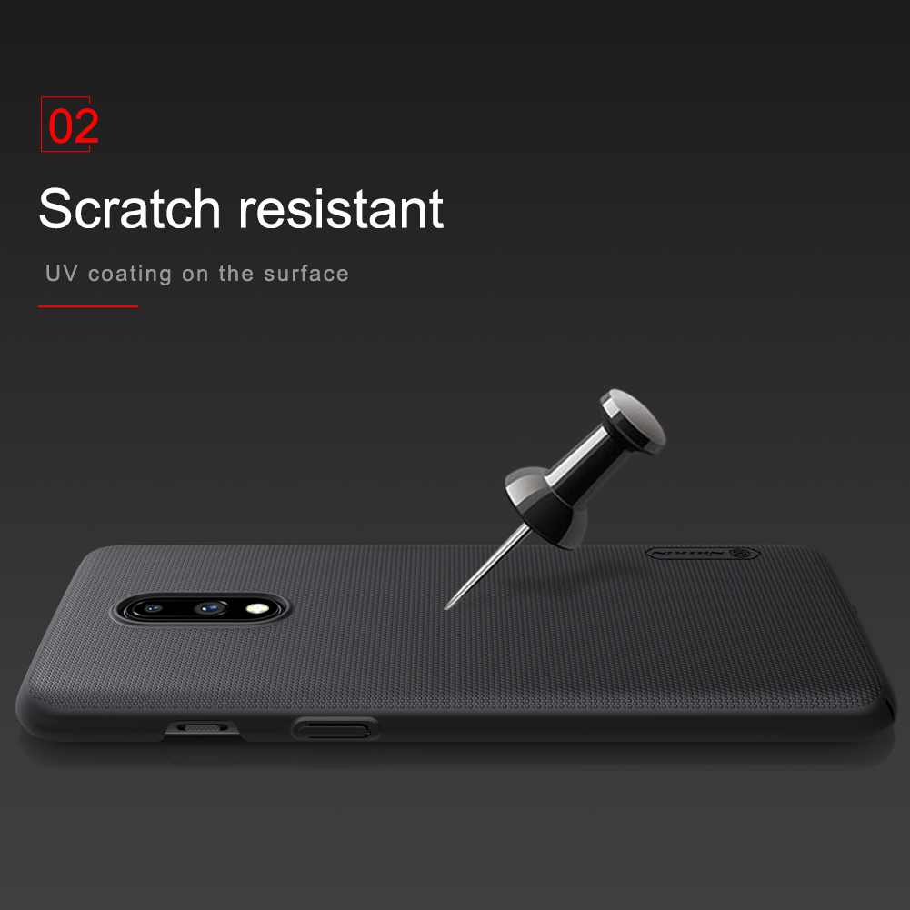 Copertina Mobile PC Matte PC Shield NILLKIN Supered Per OnePlus 7 - Nero