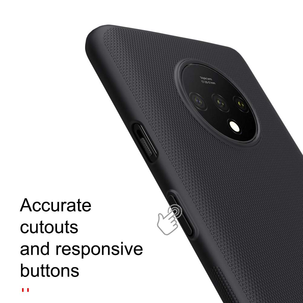 Nillkin Matte Shield PC PC Cubla de Cubierta Dura Para OnePlus 7T - Negro