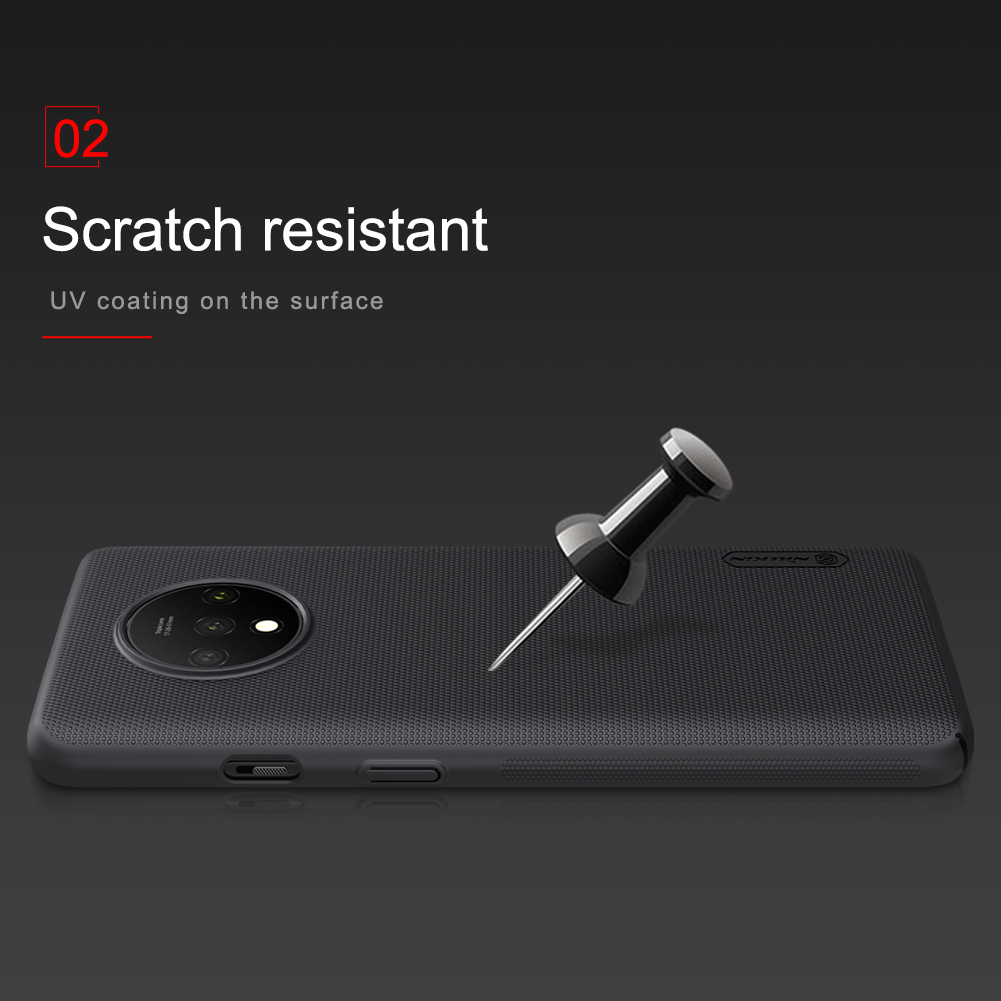 Nillkin Matte Shield PC PC Cubla de Cubierta Dura Para OnePlus 7T - Negro