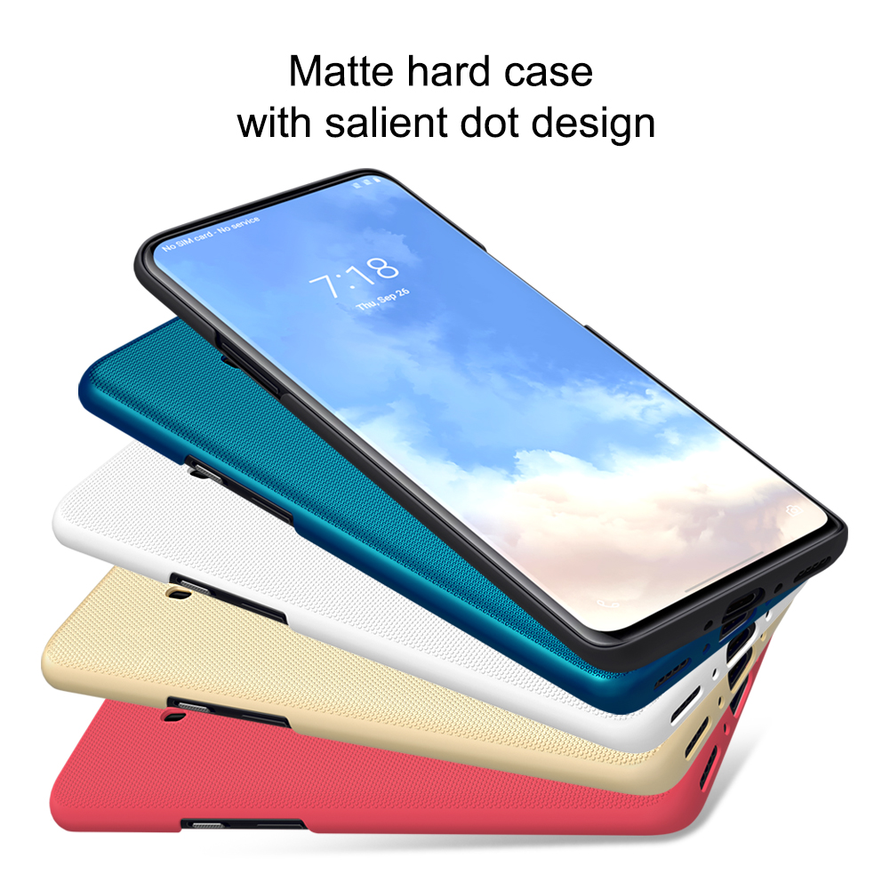 Nillkin Super Shield Shand Sharid Coquille PC Matte PC Pour Oneplus 7T Pro - Or