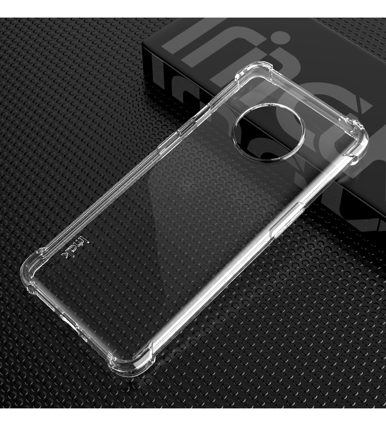 Imak Pour la Couverture Téléphonique Soft TPU OnePlus 7T Sofky [avec Film de Protecteur D'écran] - Transparent