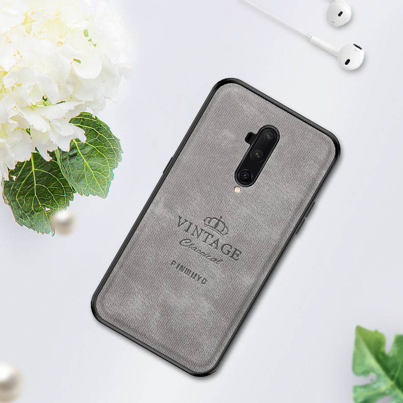 Pinwuyo Honwable Series Anti-Fall Hybrid Case Voltar Para OnePlus 7T Pro - Preto