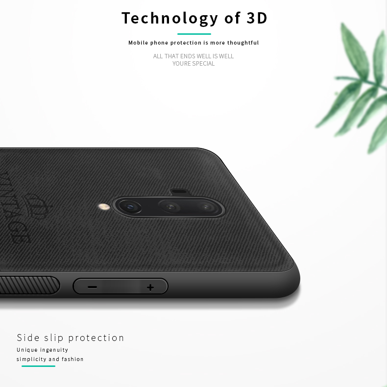 Pinwuyo Honorable Series Anti-Fall Hybrid Funda Atrás Para OnePlus 7T Pro - Negro