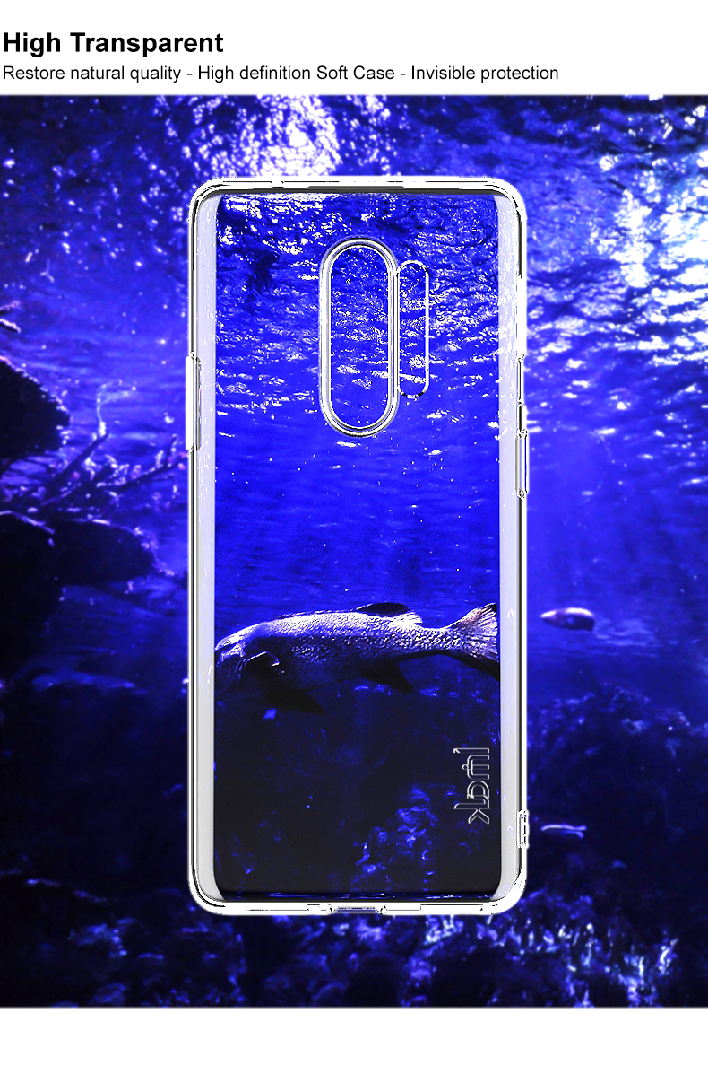 IMAK UX-5 Série TPU Transparente TPU Case Tape Soft Toele Para Oneplus 8 Pro