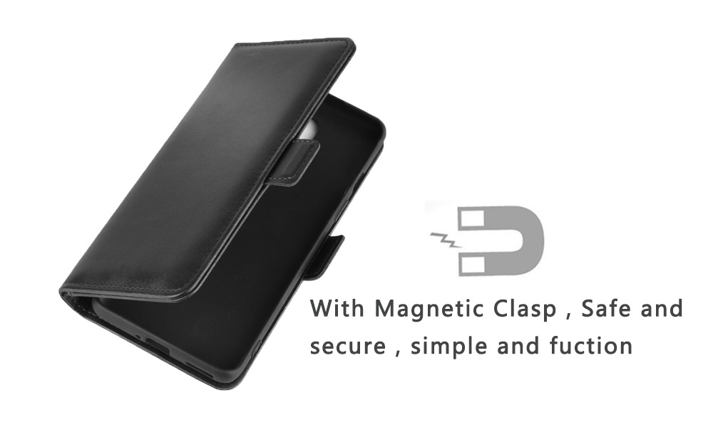 Portefeuille en Cuir Magnétique Portefeuille de Téléphonie Mobile Flip Cover Pour OnePlus 8 - le Noir