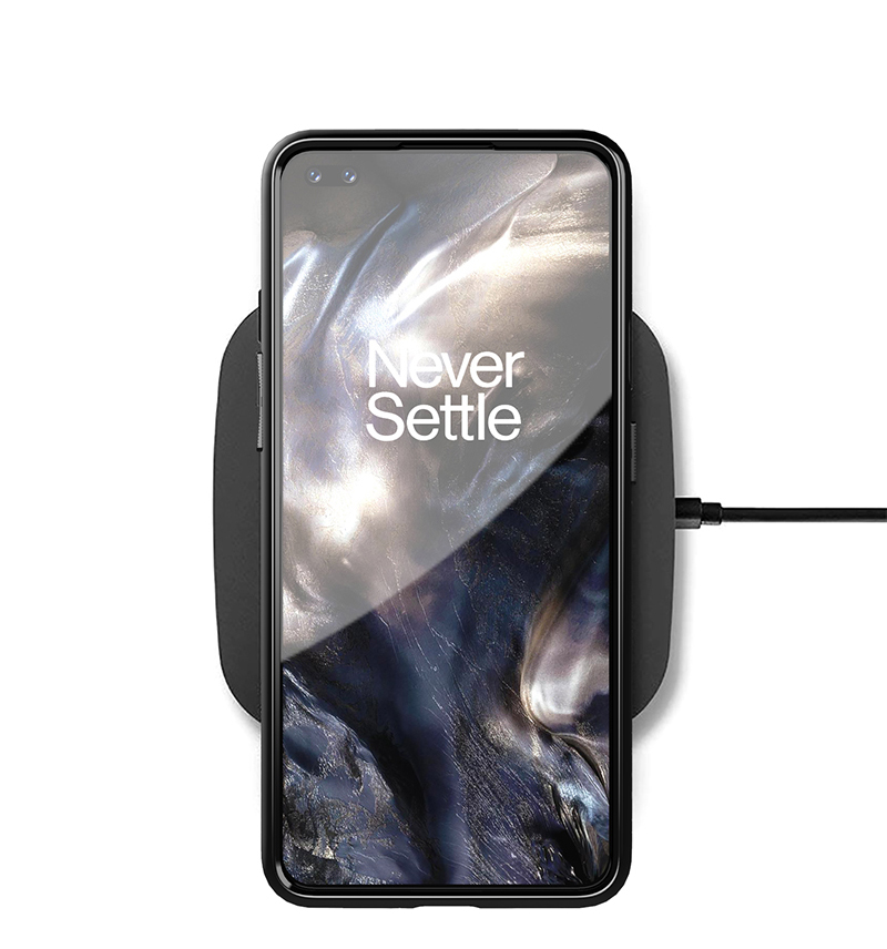 Baja de Teléfono Celular TPU de Textura de la Serie Thunder Para OnePlus Nord - Negro