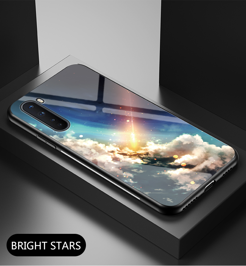 Starry Sky Tempered Glas + PC + TPU Hybridabdeckung Für OnePlus Nord - Sternenmond