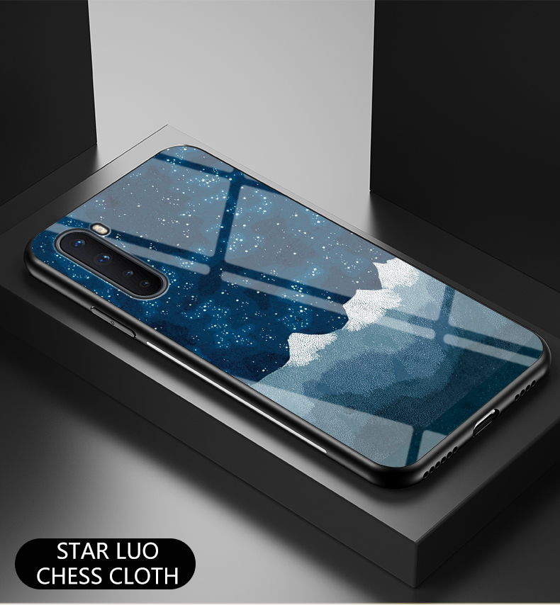 Starry Sky Tempered Glas + PC + TPU Hybridabdeckung Für OnePlus Nord - Sternenmond