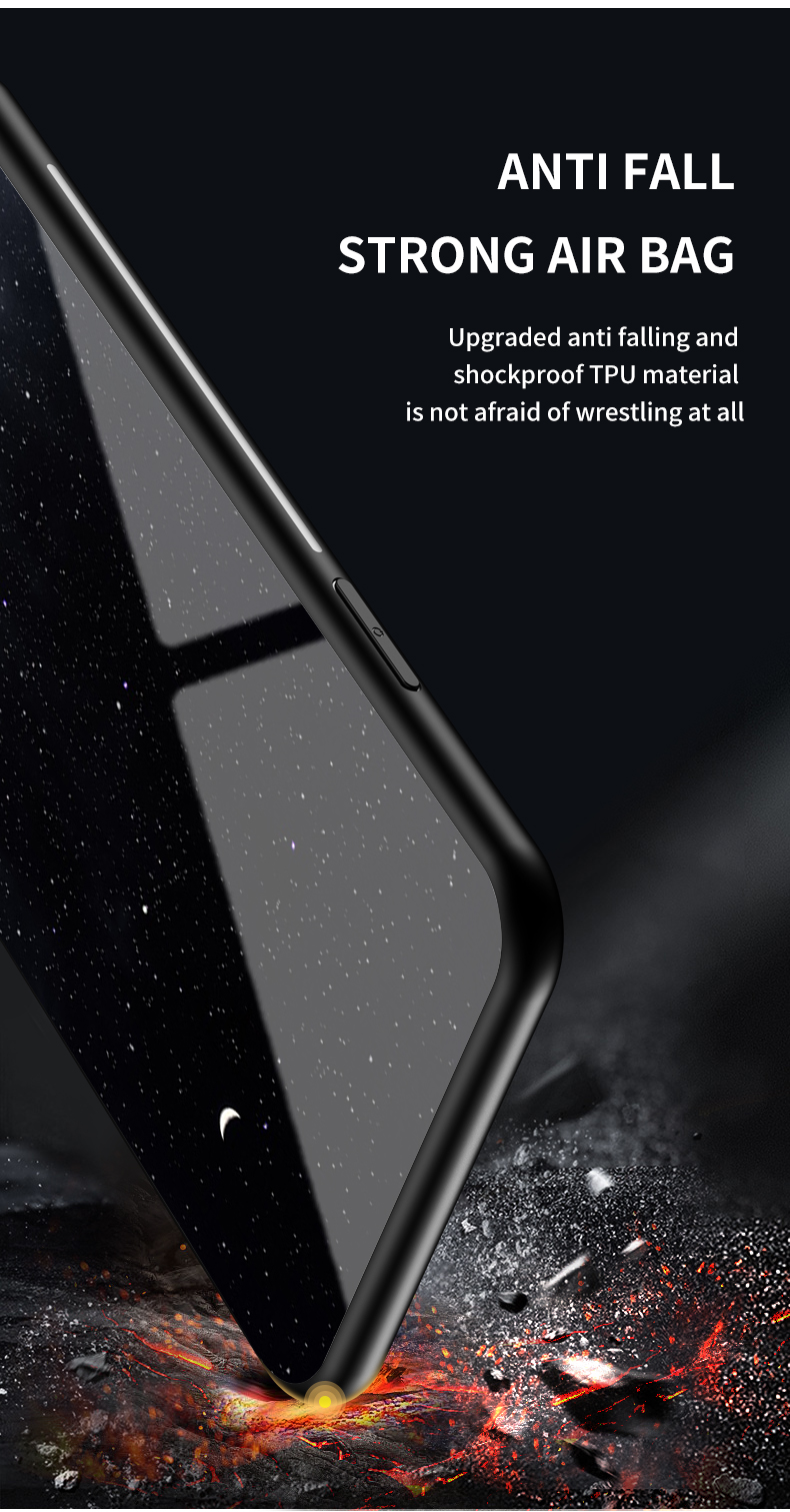 Starry Sky Tempered Glas + PC + TPU Hybridabdeckung Für OnePlus Nord - Sternenmond