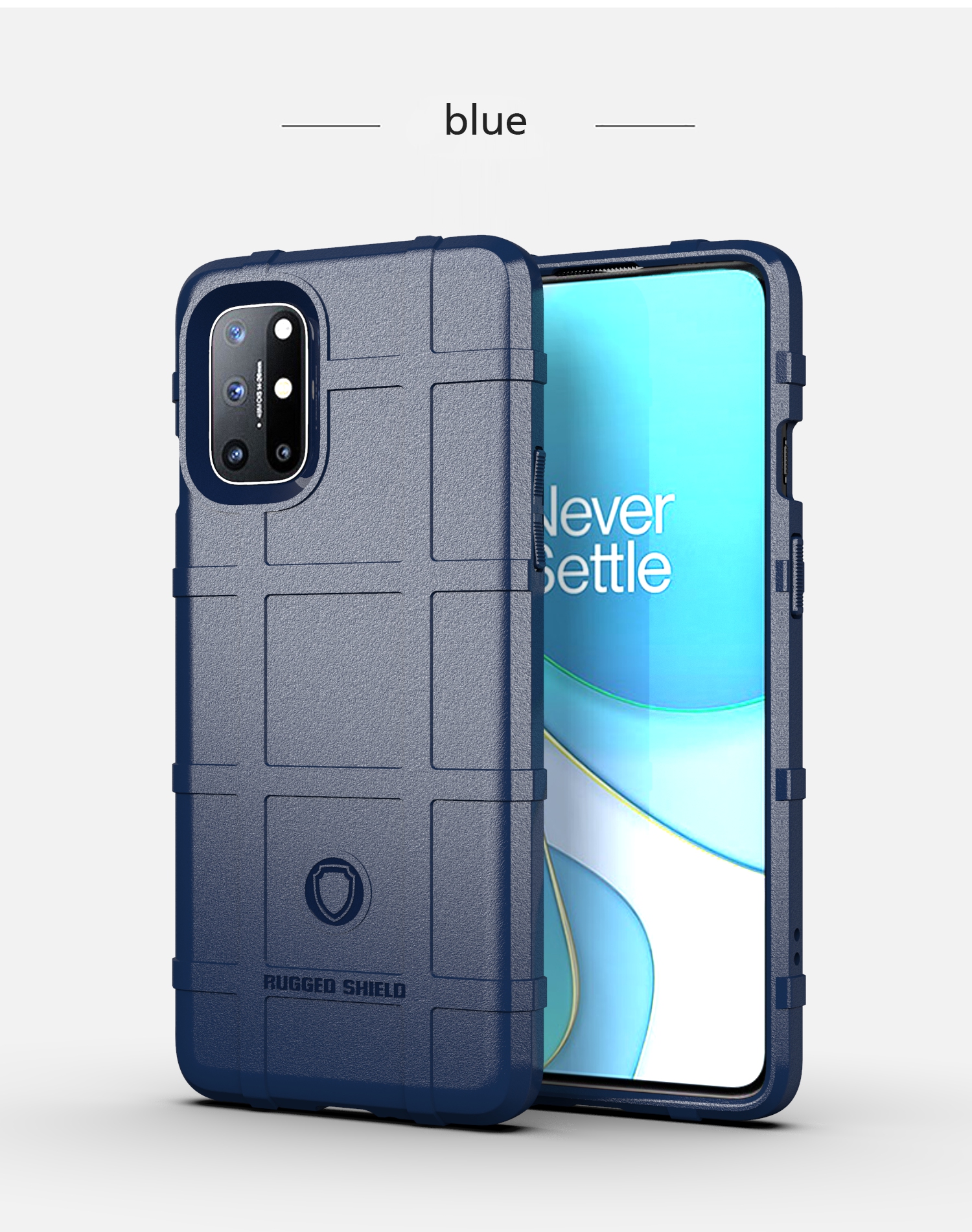 Serie Shield Serie Sembre Settura Segno Assegnare Coperchio Del TPU Shell Per OnePlus 8T - Nero