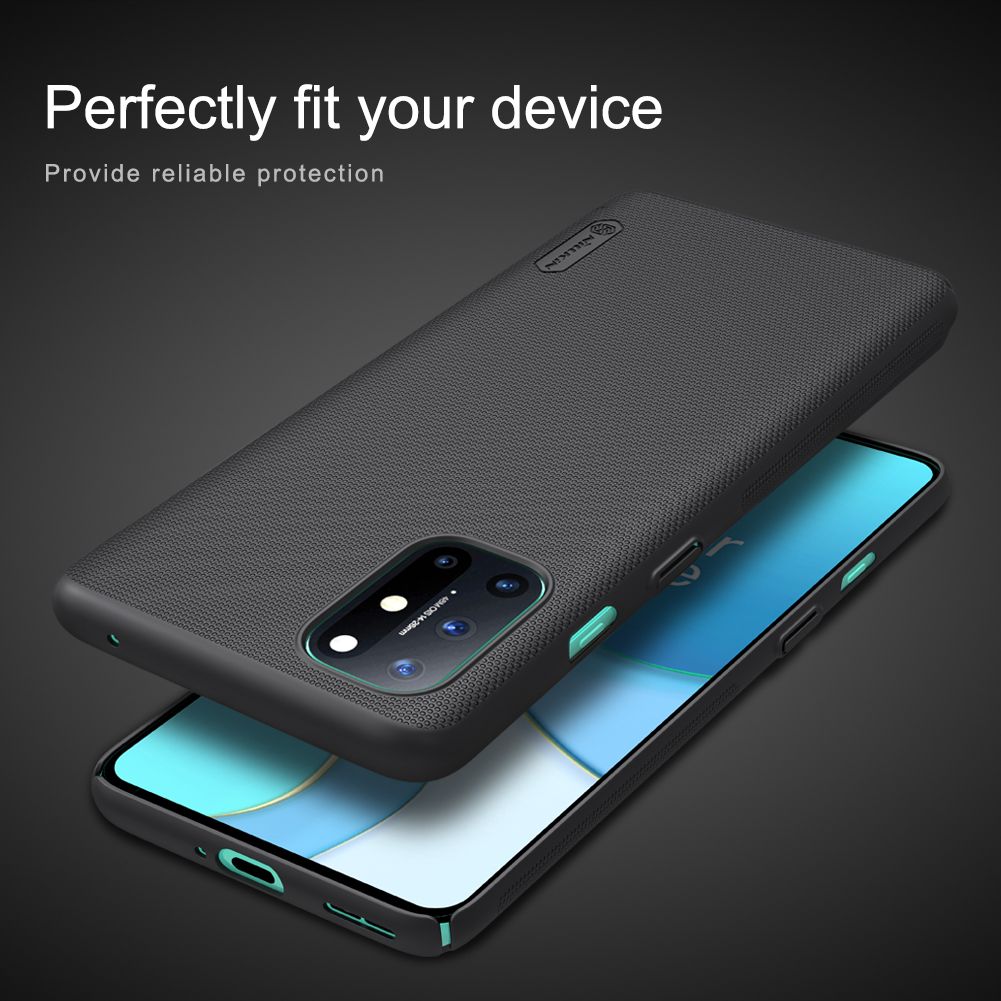 Nillkin Super Frosted Shield Protective PC Cover Pour Les Protections de Chute Anti-rayures OnePlus 8T - le Noir