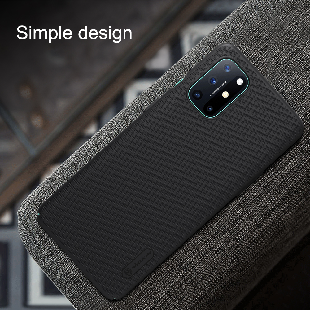 Nillkin Super Frosted Shield Protective PC Cover Pour Les Protections de Chute Anti-rayures OnePlus 8T - le Noir