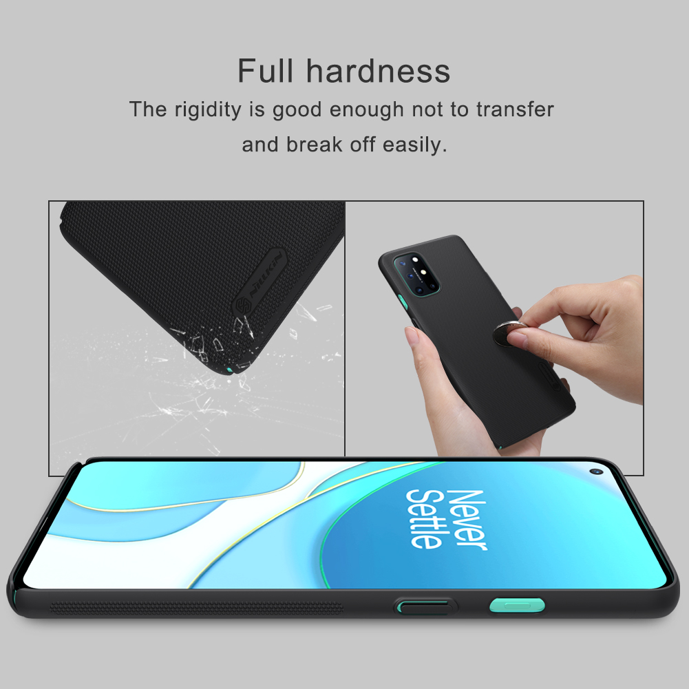 Nillkin Super Frosted Shield Cubierta de PC Protectora Para OnePlus 8T Case Protecciones de Caída Anti-Scratch - Negro