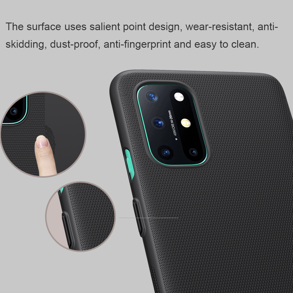 Nillkin Super Frosted Shield Cubierta de PC Protectora Para OnePlus 8T Case Protecciones de Caída Anti-Scratch - Negro