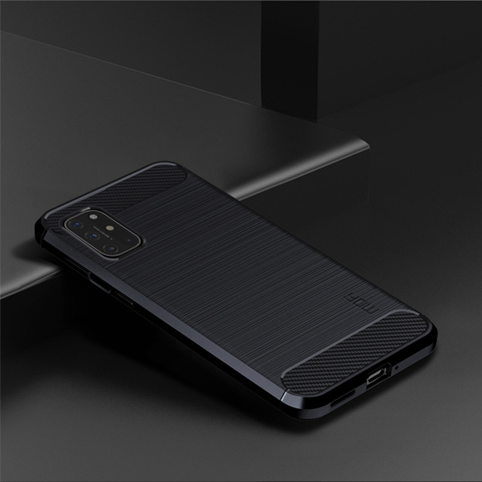 MOFI Soft TPU Carbonfaser -rückfall Für OnePlus 8T - Schwarz