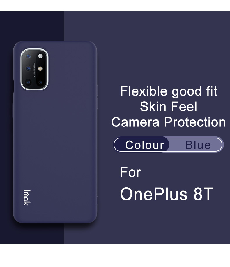 IMAK Colorido Case Macio Uc-2 Série de Peles Tpu Capa Para OnePlus 8T - Branco