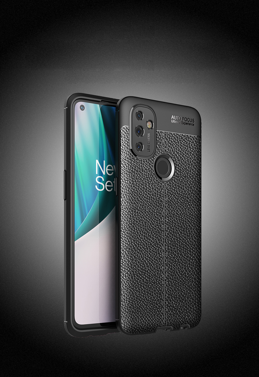 Текстура Litchi Tpu Case Для OnePlus Nord Nord N100 Защитная Обложка - Синий