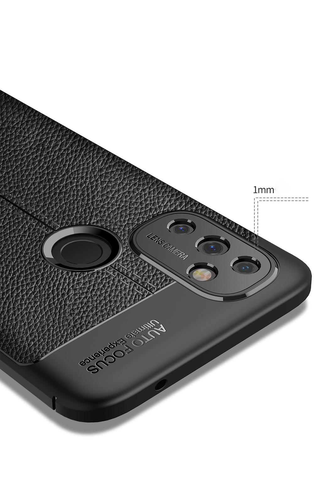 Текстура Litchi Tpu Case Для OnePlus Nord Nord N100 Защитная Обложка - Синий