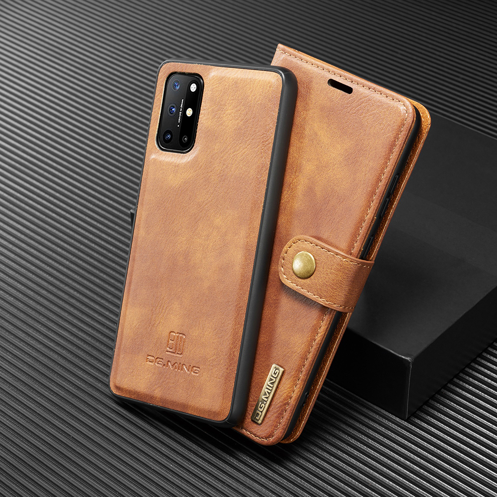 Dg. Portefeuille Ming Split Couverture En Cuir Détachable Cas Arrière 2-en-1 Pour Oneplus 8T - Noir