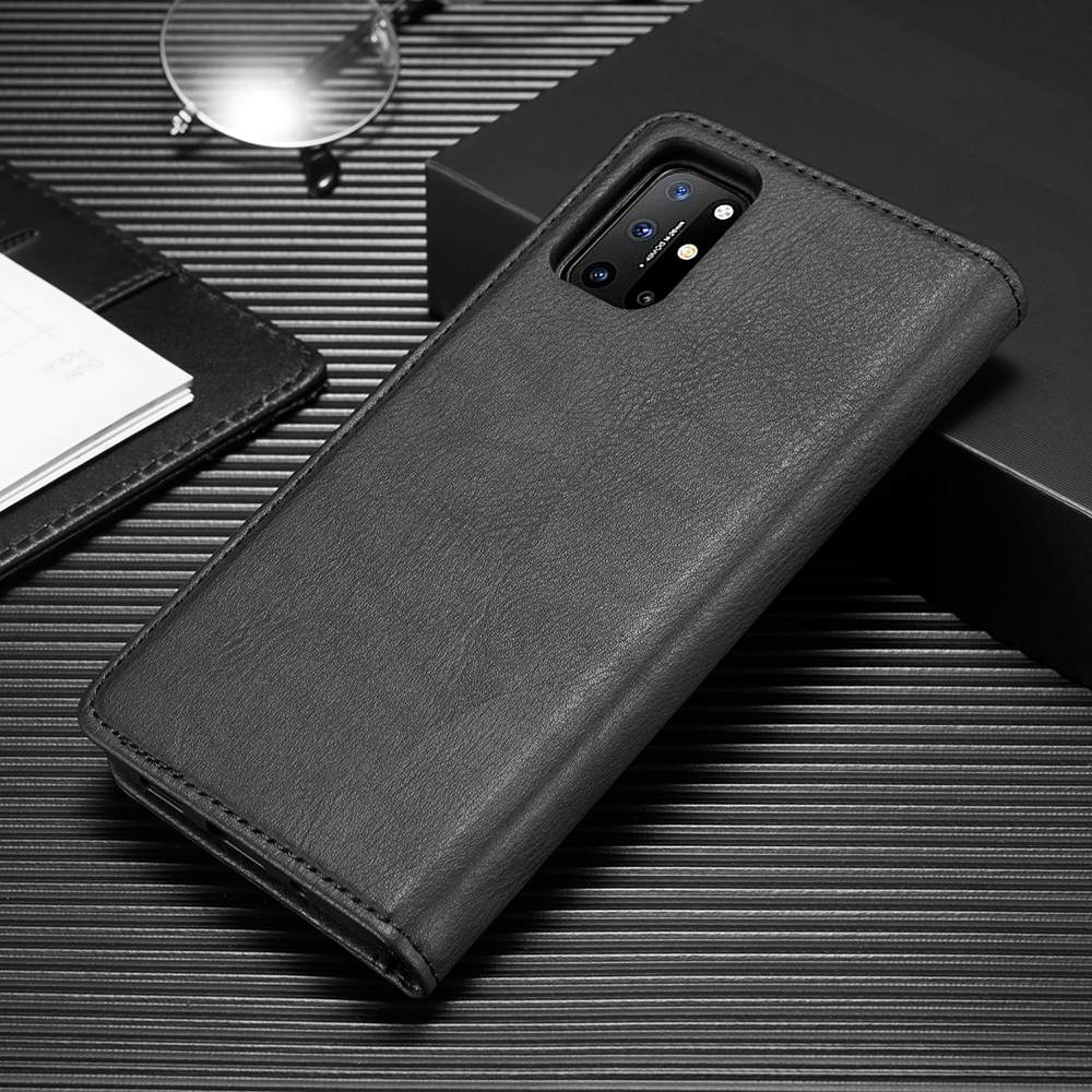 Dg. Ming Wallet Split Lederabdeckung Abnehmbarer 2-in-1-PC-Back-Koffer Für OnePlus 8T - Schwarz