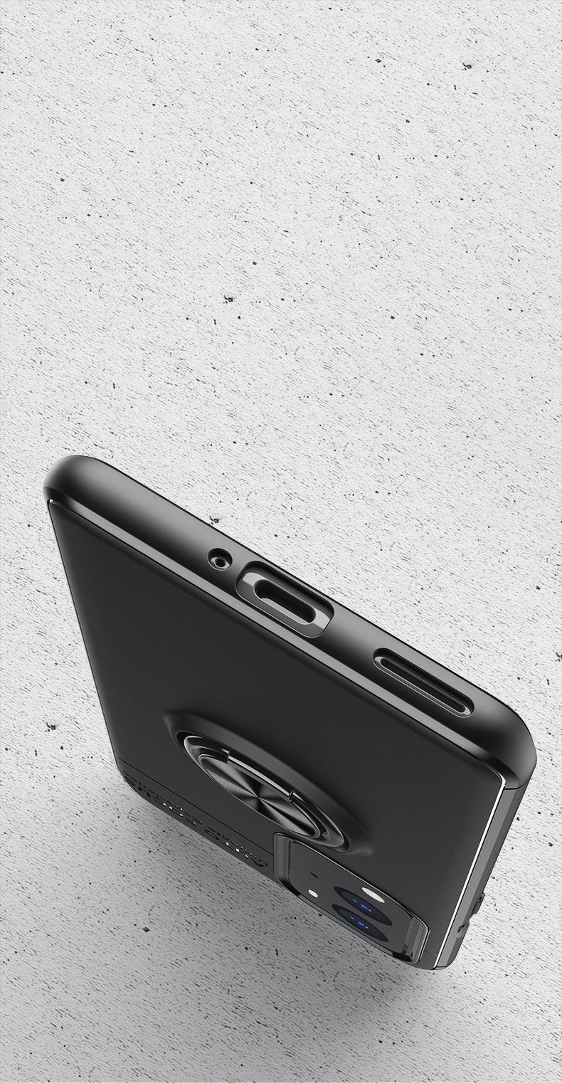 Weiche Tpu-abdeckung [eingebautes Magnetblech] Mit Metallring-kickstand Für OnePlus 9 Pro - Rot