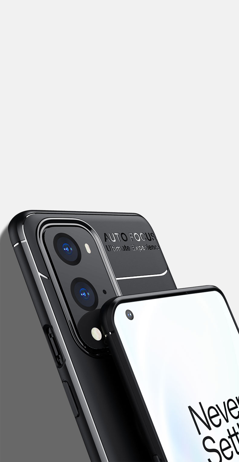 Weiche Tpu-abdeckung [eingebautes Magnetblech] Mit Metallring-kickstand Für OnePlus 9 Pro - Rot