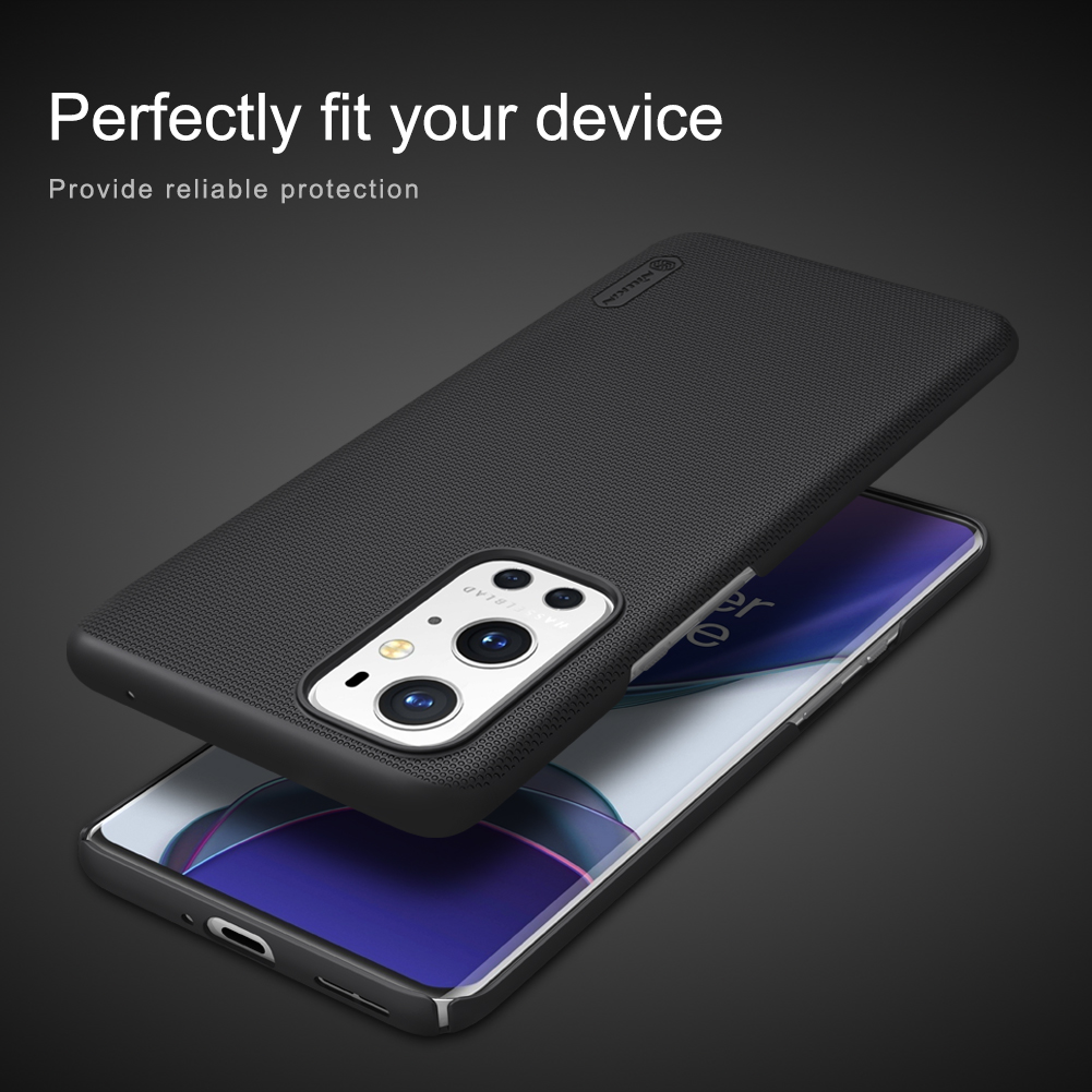 Nillkin Super Frosted Shield Series Series PC PC Телефона Для OnePlus 9 Pro - Черный