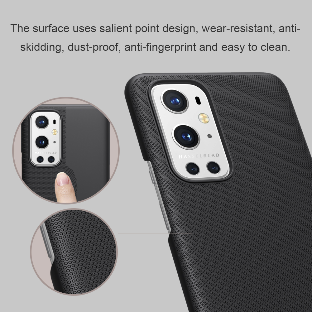 Nillkin Super Frosted Shield Series PC Téléphone PC Pour OnePlus 9 Pro - le Noir