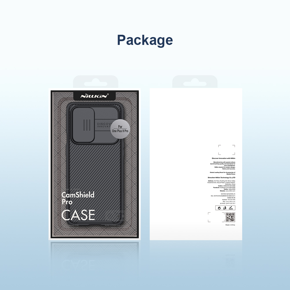 Case Nillkin Camshield Pro Per OnePlus 9 Pro Ibrido PC + Coperchio di Scorrimento Della Protezione Della Fotocamera TPU - Nero