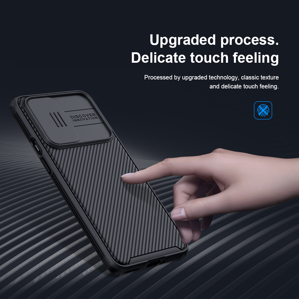 Nillkin Camshield Pro Case Pour OnePlus 9 Pro Hybrid PC + TPU Protection de Protection de la Caméra Couvercle - le Noir