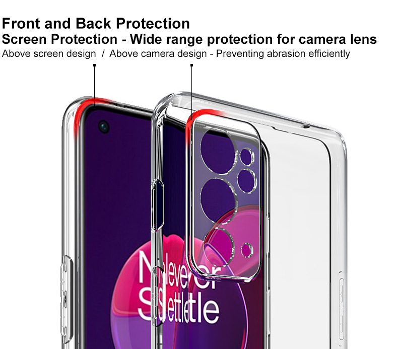 IMAK UX-5 Série Resistente a Desgaste Anti-arranhão TPU Flexível TPU Alto Capa de Telefone Transparente Para OnePlus 9RT 5G