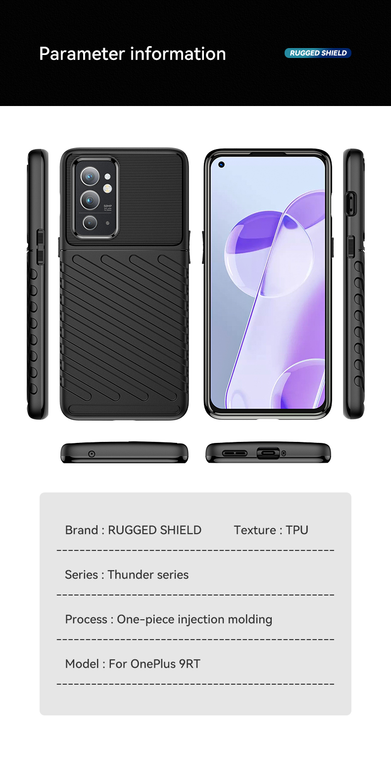 Twill Series Twill Twill Texture Addensato TPU Anti-scratch Anti-scratch TPU Per OnePlus 9RT 5G - Blu