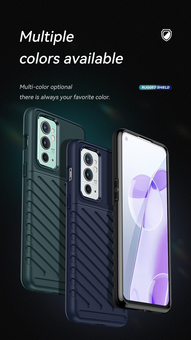 Twill Series Series Twill Collected Soft TPU Shock-rather Anti-Scratch Для OnePlus 9RT 5G - Синий