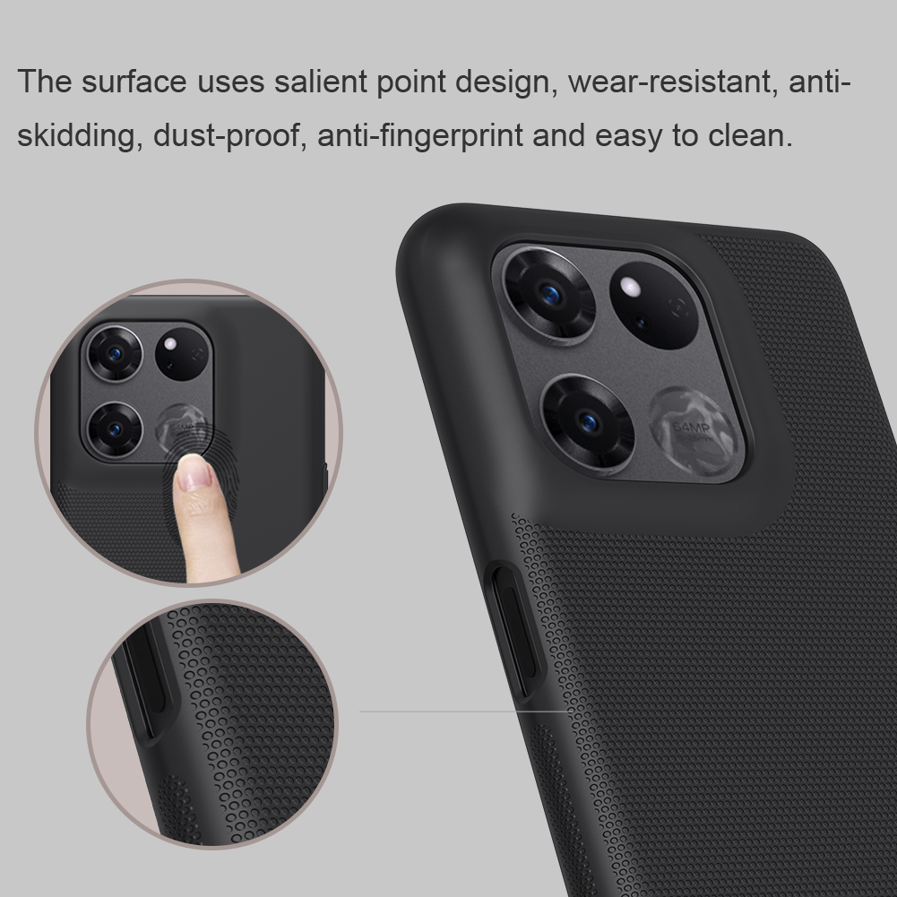 Nillkin Pour OnePlus Ace Racing 5G Frosted Shield Téléphone Hard PC Guard From Scratch Back Cover - le Noir