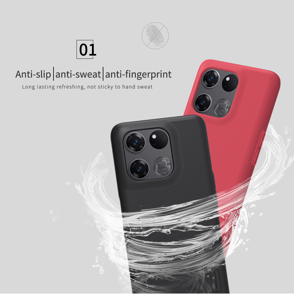 Nillkin Pour OnePlus Ace Racing 5G Frosted Shield Téléphone Hard PC Guard From Scratch Back Cover - le Noir