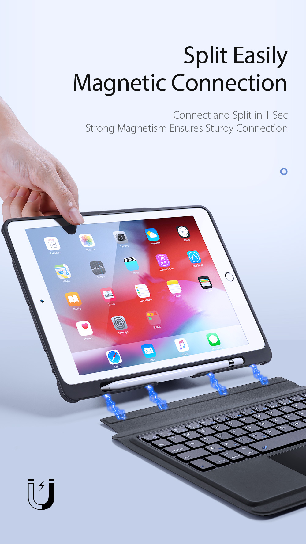 Dux Ducis Bluetooth-Tastaturschutzfall Für IPad 10.2 (2021)/(2020)/(2019)/Air 10.5 Zoll (2019)/Pro 10.5 Zoll (2017)