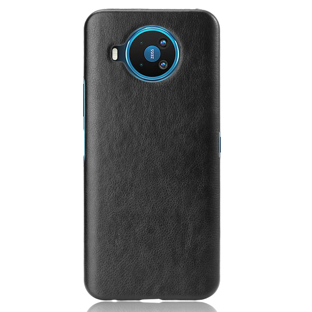 Litchi Skin Leather Coated PC Phone Shell for Nokia 8.3 5G - Black-2