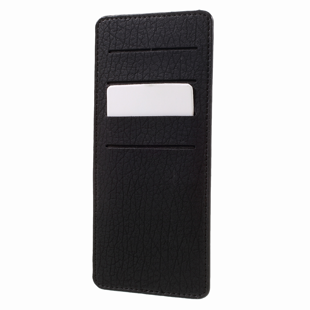 Bark Texture Leather Universal Pouch Handbag for Samsung A9/Sony XA Ultra Etc - Black-8