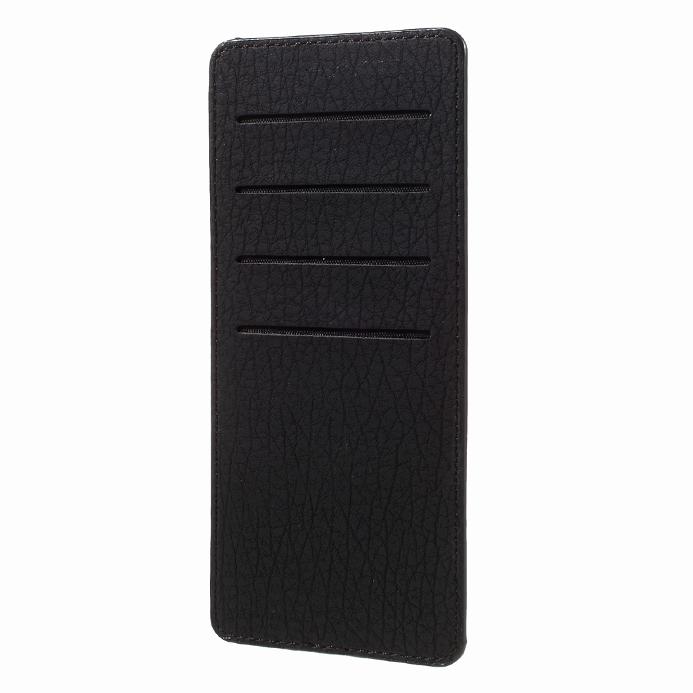 Bark Texture Leather Universal Pouch Handbag for Samsung A9/Sony XA Ultra Etc - Black-9