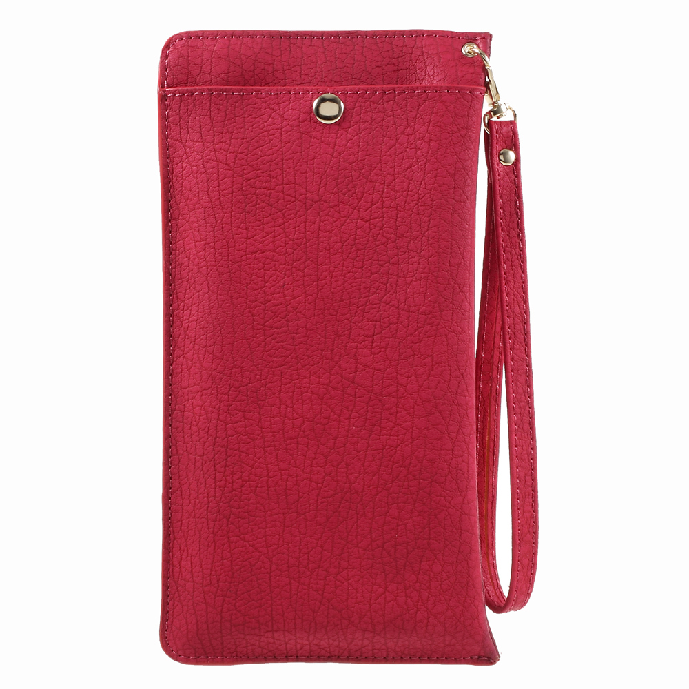 Universal PU Leather Pouch Cover Bag para Samsung A9/Sony XA Ultra Etc - vermelho-4