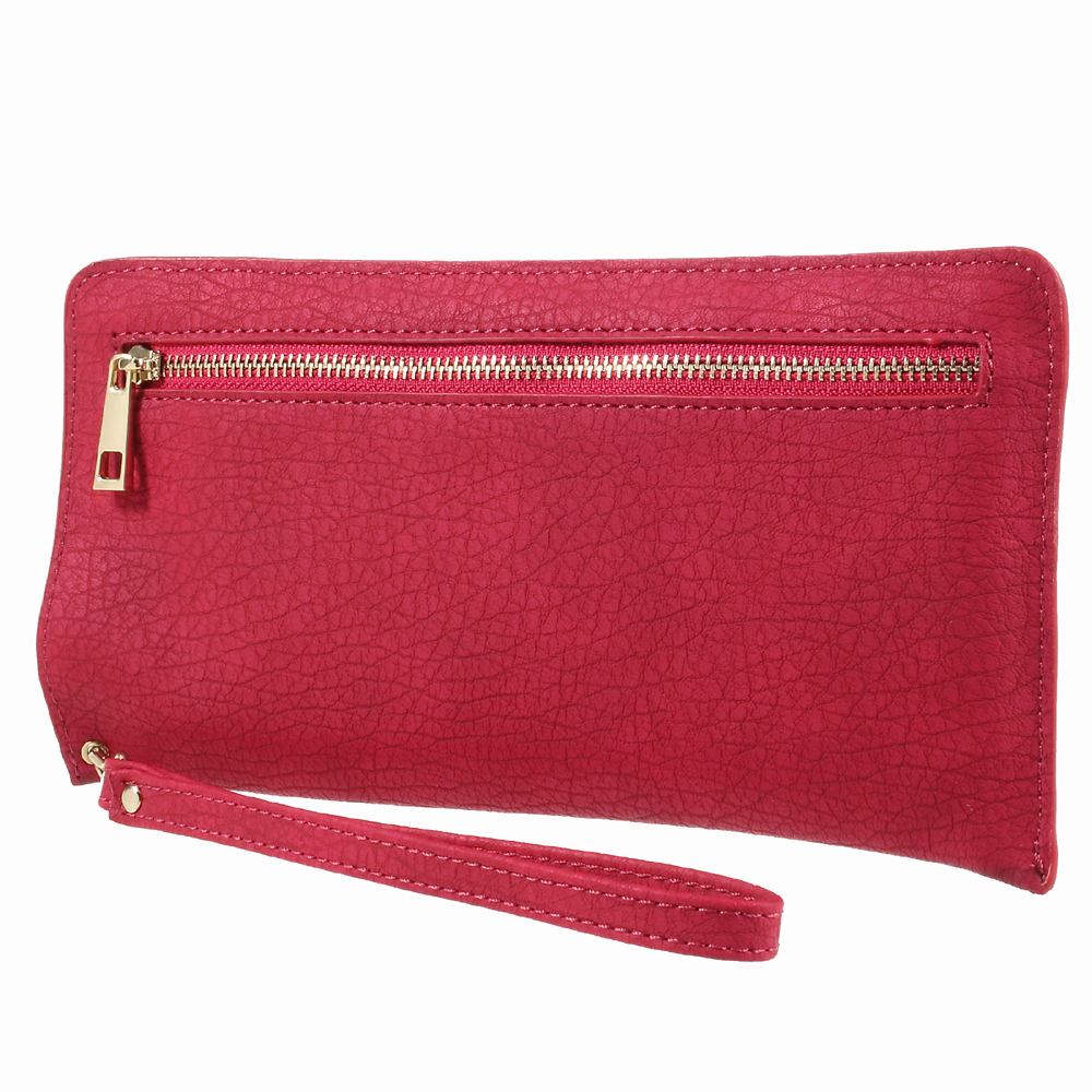 Universal PU Leather Pouch Cover Bag para Samsung A9/Sony XA Ultra Etc - vermelho-5