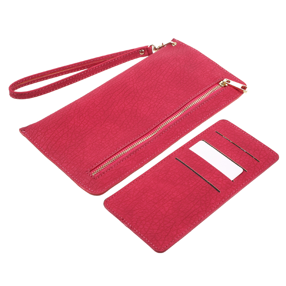 Universal PU Leather Pouch Cover Bag para Samsung A9/Sony XA Ultra Etc - vermelho-8
