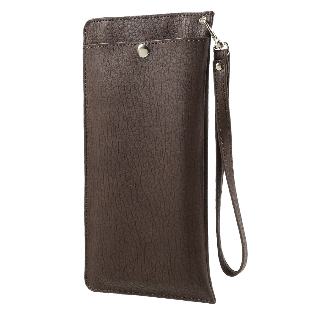 Universal PU Leather Pouch Handbag for Samsung A9/Sony XA Ultra Etc - Brown-3