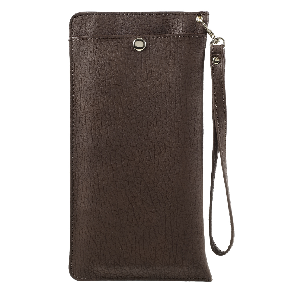 Universal PU Leather Pouch Handbag for Samsung A9/Sony XA Ultra Etc - Brown-4