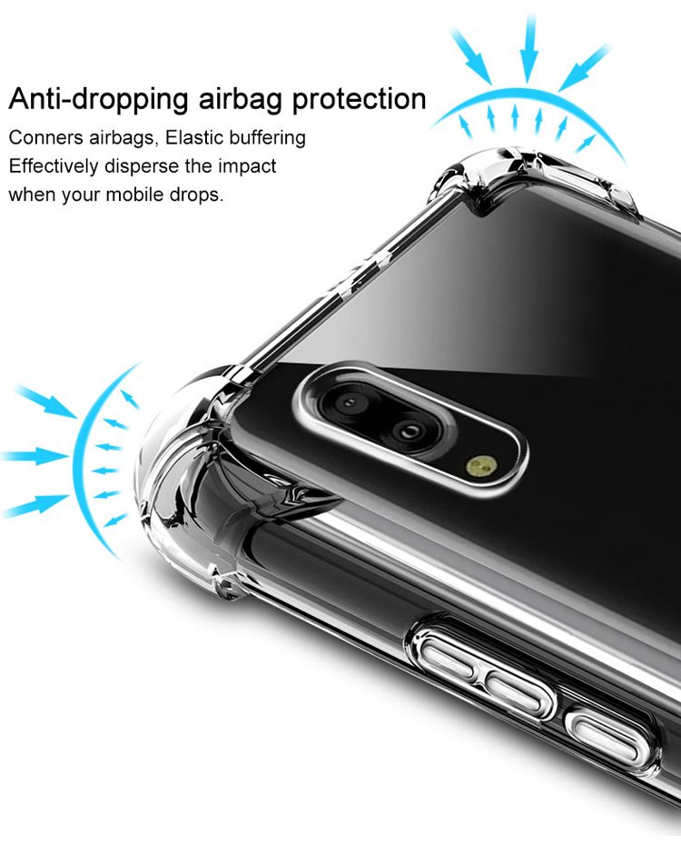 Imak Slim Version Clear Shockproof TPU Mobile Case Pour Sharp Aquos S2 + Film D'écran - Transparent